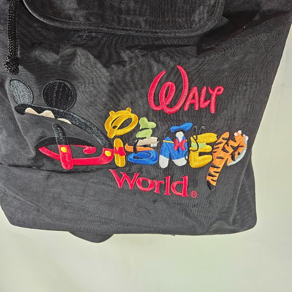 Walt Disney World Drawstring Backpack Black With … - image 2